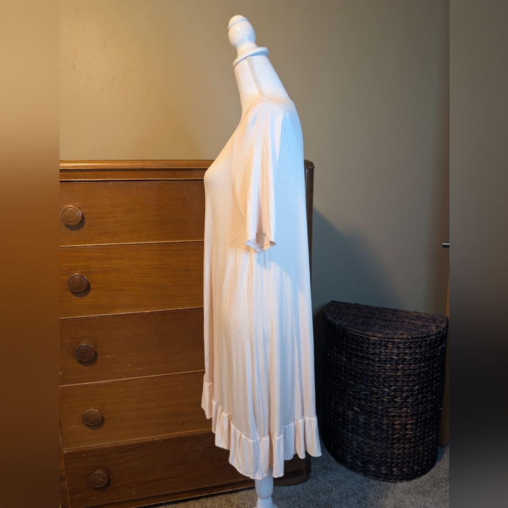 AGNES & DORA Boutique Bought Swing Dress w/ Bottom Ruffle Summer Mini - Picture 5 of 10